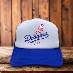 LA Clippers Mens Trucker Hat Blue Snapback Vintage Logo Retro Basketball Cap
